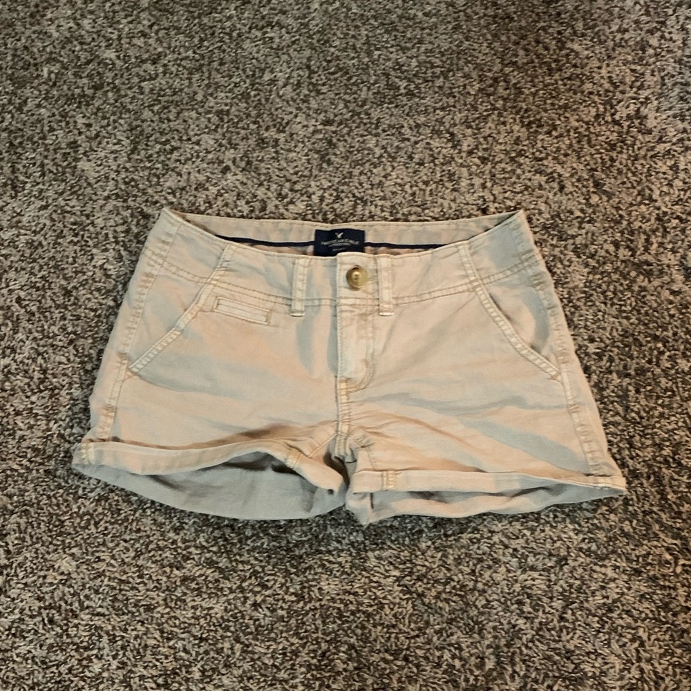 Tan American Eagle shorts
